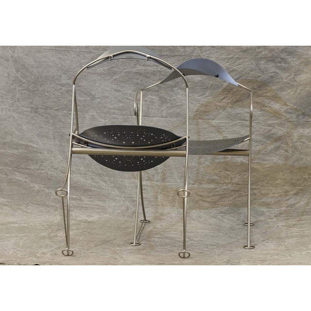 Zanotta Set of Clessidra Chairs by Ricardo Dalissi for Zanotta For Sale - Image 4 of 14