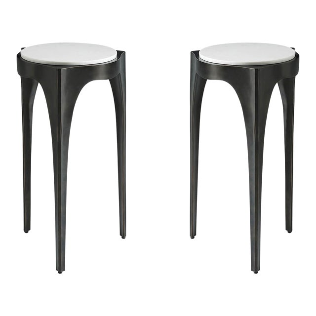 Pair of Italian Modernist Accent Tables For Sale