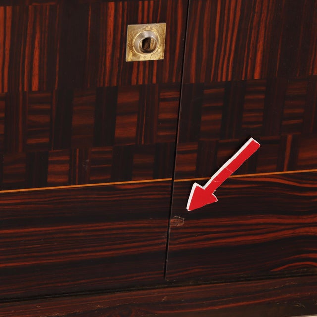 French Mid-Century Macassar and Ebony Sideboard, C. 1955. For Sale - Image 11 of 11