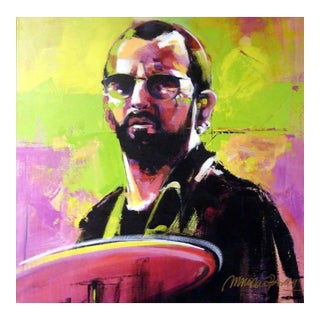 Malcolm Farley "Ringo Starr" Hand Signed Unique Canvas For Sale