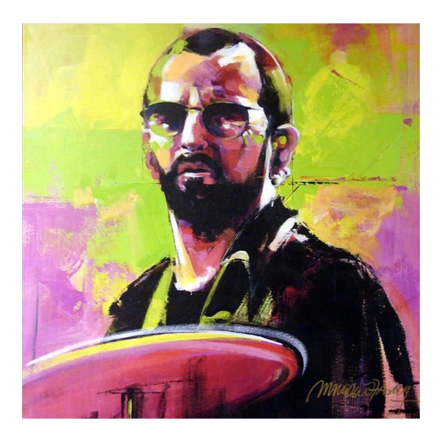 Malcolm Farley "Ringo Starr" Hand Signed Unique Canvas For Sale