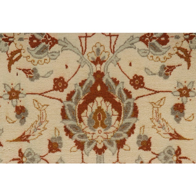 Rug & Kilim Oversized Vintage Kashan Persian Rug in Beige With Floral Patterns - Rug & Kilim For Sale - Image 4 of 7