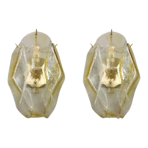 Mid 20th Century Geometric Sconces - a Pair