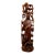 Vintage Chinese Carved Wood Guanyin Kuan Yin Lotus Birds Sculpture 23.75" For Sale