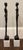 Global Views Late 20th Century Pair of Giacometti Style Male & Female Figural Sculptures on Marble Bases For Sale - Image 4 of 17