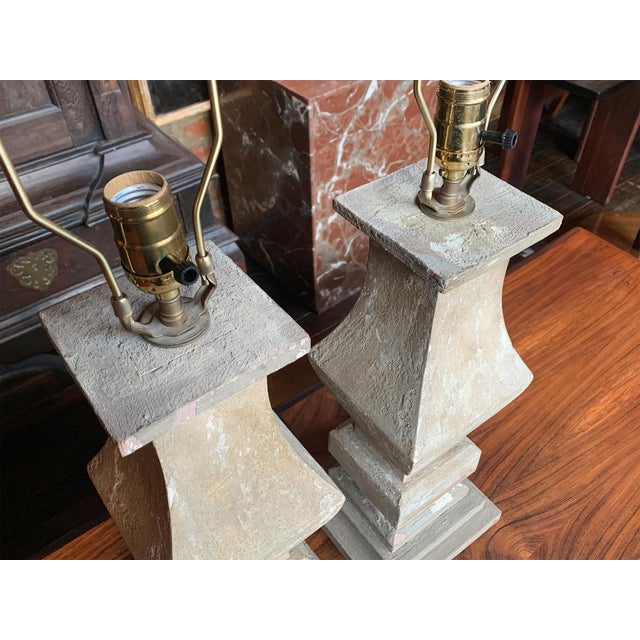 Wood 1920s French Baluster Table Lamps - A Pair For Sale - Image 7 of 15