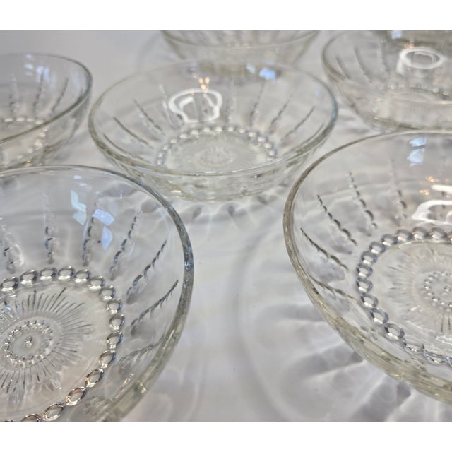Transparent Vintage Coastal Starburst Dessert Bowls- Set of Eight For Sale - Image 8 of 14