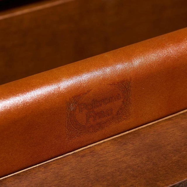 Cognac Leather Nightstands by Luigi Massoni for Poltrona Frau, Italy, 1970s, Set of 2 For Sale - Image 13 of 14