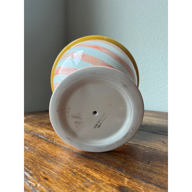 1980s Dalla Gassa, Mario Nove, Italy Ceramic Pedestal Bowl For Sale - Image 9 of 10