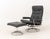 Mid-Century Modern Ekornes Gray Leather Lounge Chair and Ottoman For Sale - Image 3 of 13