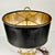 Metal Mid-Century French Regency Neoclassical Bouilette Table Lamp & Reptile Embossed Black Shade For Sale - Image 7 of 15