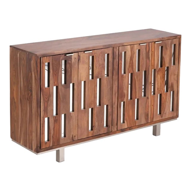 Solandor Four Doors Wood Sideboard by Loomlan For Sale