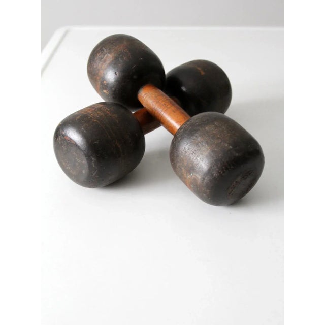 Antique Wooden Hand Weights For Sale - Image 12 of 13