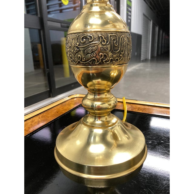 Metal Japanese Bronze Spun Table Lamps - a Pair For Sale - Image 7 of 13