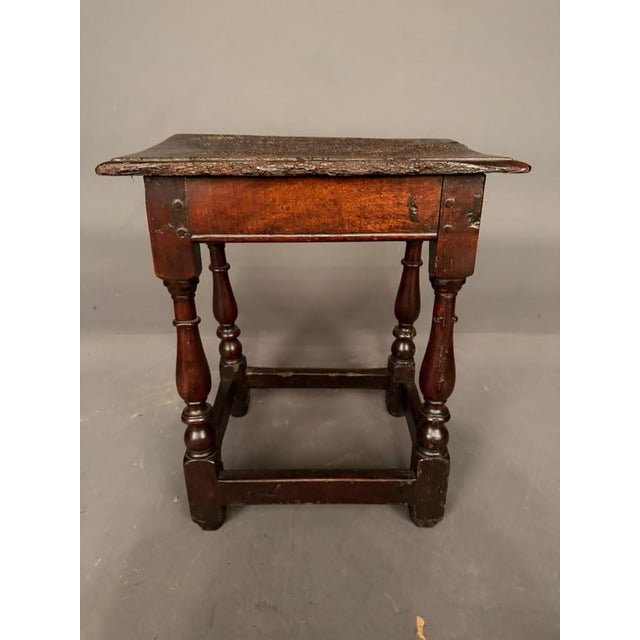 18th Century Country English Oak Low Stool, Circa 1780 For Sale In Indianapolis - Image 6 of 13