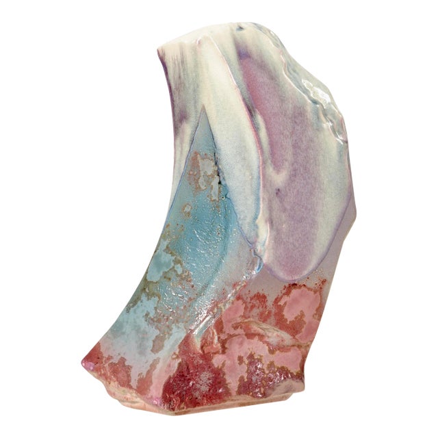 Tony Evans Raku Vase, Usa C 1968 For Sale