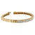 A beautiful cut bracelet made from sparkling 14 karat yellow gold with a multi-tude of shining diamonds. The breaks in the...