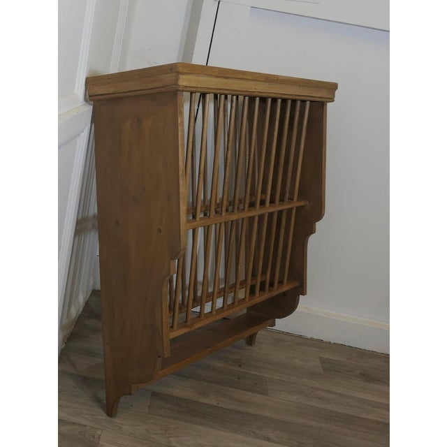 Pine Kitchen Wall Hanging Plate Draining Rack, 1970s For Sale - Image 6 of 7