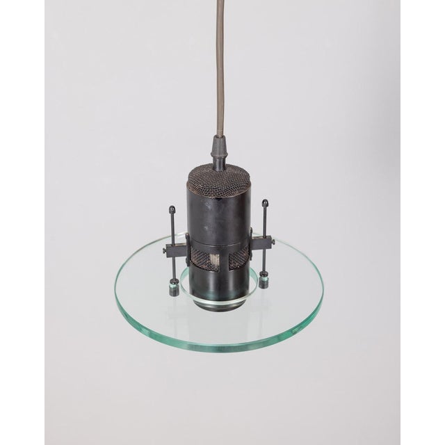 Modern Vintage Pendant Lamp in Metal and Glass, 1980s For Sale - Image 3 of 7