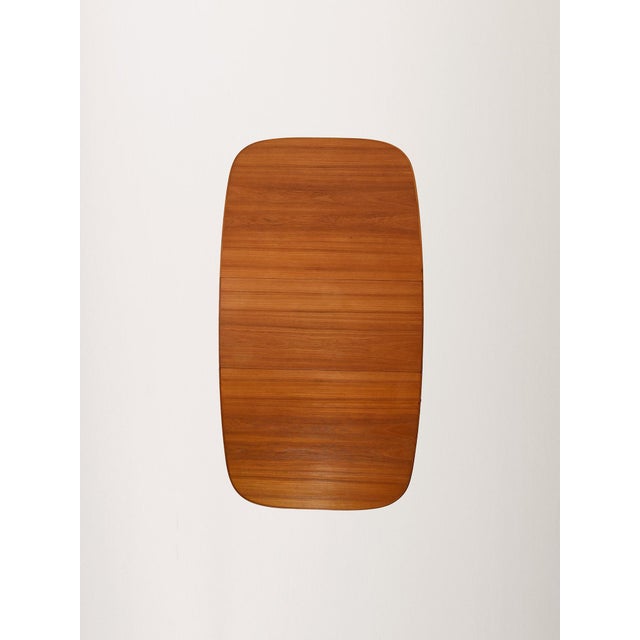 Scandinavian Folding Table with Two Extensions, 1950s For Sale - Image 12 of 13