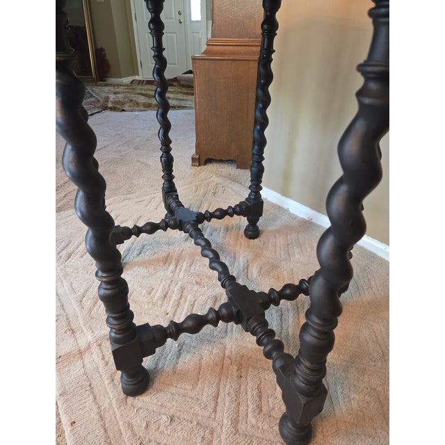 Antique Octagonal Table Barley Twist Jacobean Revival Table For Sale In Indianapolis - Image 6 of 10