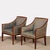Armchairs in the style of Jean-Michel Frank, 1930s, Set of 2, in Good conditions. Designed 1920 to 1949