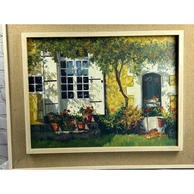 Late 20th Century Charles Garo Tatossian Painting With Message on Back, 28”x 22” Plus 3” Frame For Sale - Image 4 of 9