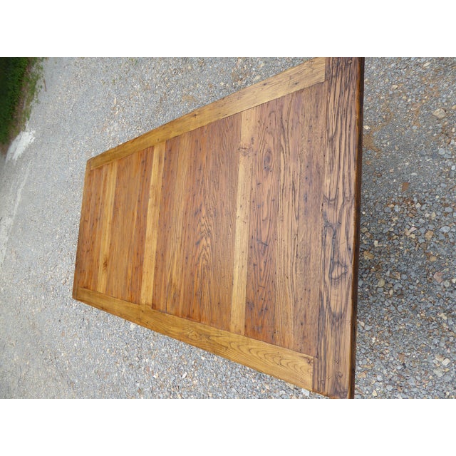 1960s 1800's Chestnut Country Tbl. Seat 8- 10 at 84'' X 42'' Fabulous ! For Sale - Image 5 of 15