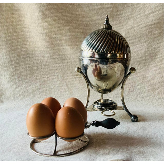 Silver English Silver Plated Egg Coddler For Sale - Image 8 of 14