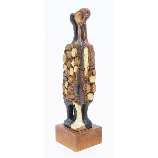 Mid 20th Century 20th Century Signed Ceramic Figure Sculpture For Sale - Image 5 of 7