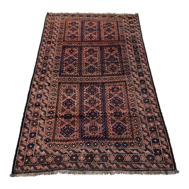 Antique Turkmen Yaqub Khani Hand-Knotted Wool Area Rug - 4'2" X 6'10" For Sale
