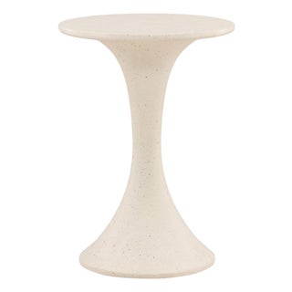 Ivory Terrazzo Hourglass Outdoor Bar Table For Sale