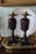 Purple Antique Amethyst Owl & Shield Converted Lamps, Attributed to Boston & Sandwich—Pair For Sale - Image 8 of 18