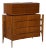 Mid-Century Swedish Modern William Hinn Walnut High Chest For Sale