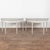 Pair, gustavian demi-lune side tables or consoles. Gently tapered fluted legs and skirt with applied carved floral swag....
