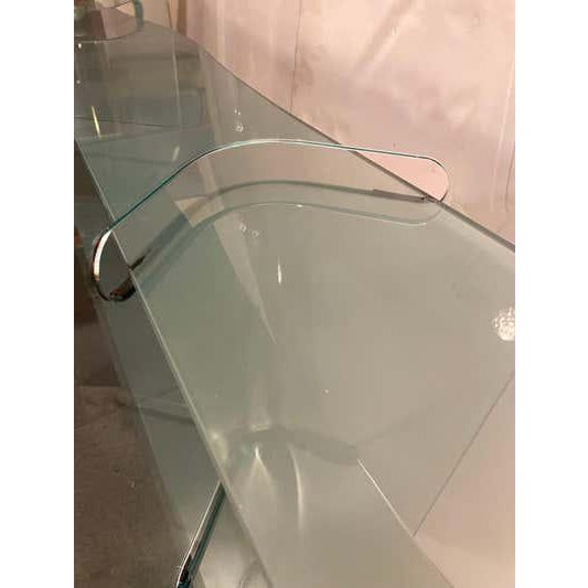 Italian Molded Glass Adjustable Free-Standing Shelf For Sale - Image 9 of 9
