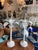 Hollywood Regency Vtg. Pair 1973 Palm Beach Tree Leaf Table Lamps Restored White Tole Newly Wired For Sale - Image 3 of 10