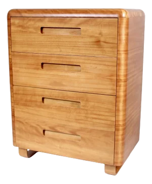 Paul Goodman for Plymodern Furniture Four Drawer Birch Bentwood Dresser, 1940's