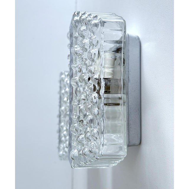 Vintage Bubble Glass and Chrome Sconces, 1970s, Set of 2 For Sale - Image 12 of 15