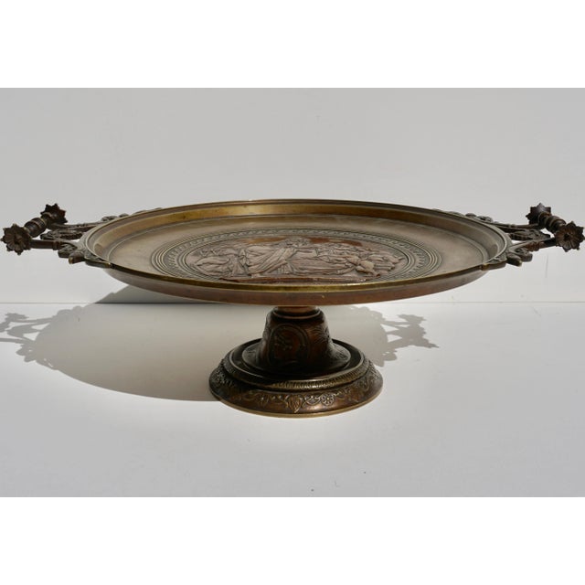 Emile Louis Picault French Bronze Tazza Compote Vide Pouche For Sale In Dallas - Image 6 of 9