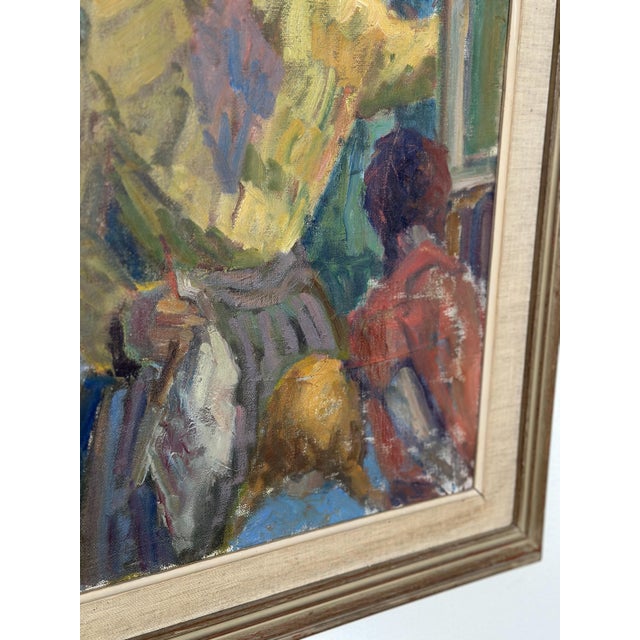Margareta Wallin Kylander, Women in Yellow, 1960s, Oil on Canvas, Framed For Sale - Image 5 of 15