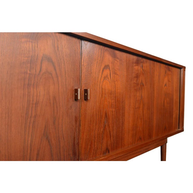 Wood Mid 20th Century Tambour Credenza / Room Divider in Teak by Peter Løvig Nielsen For Sale - Image 7 of 10