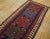 1900s Blue Navy Tribal Geometric Antique Caucasian Kazak Talish Runner Rug For Sale - Image 4 of 12