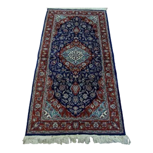 1970s Handmade Vintage Persian Isfahan Rug 2.3' X 4.5'