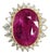 8.94 CTW Vintage Style No-Heat Burmese Ruby & Diamond Halo Ring 18k Yellow Gold, Size 7 For Sale