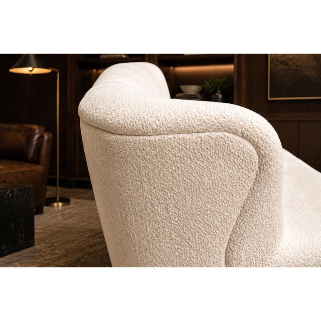 Brazilian Modern Sofa in Off-White Bouclé & Caviuna by Forma, Brazil, 1960s — Lot 51b For Sale In New York - Image 6 of 18