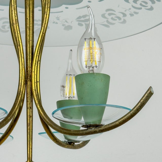 Vintage Chandelier attributed to Pietro Chiesa for Fontana Arte, Italy, 1930s For Sale - Image 12 of 18