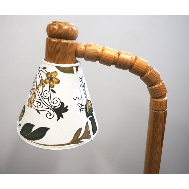 Mid-Century Modern Pine Floor Lamp for Solbacken, Sweden, 1970s For Sale - Image 3 of 15