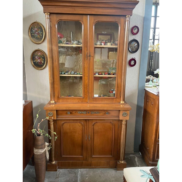 Vintage Empire-Style Display Cabinet in Wood with Bronze Decorations, 1960s For Sale - Image 17 of 17