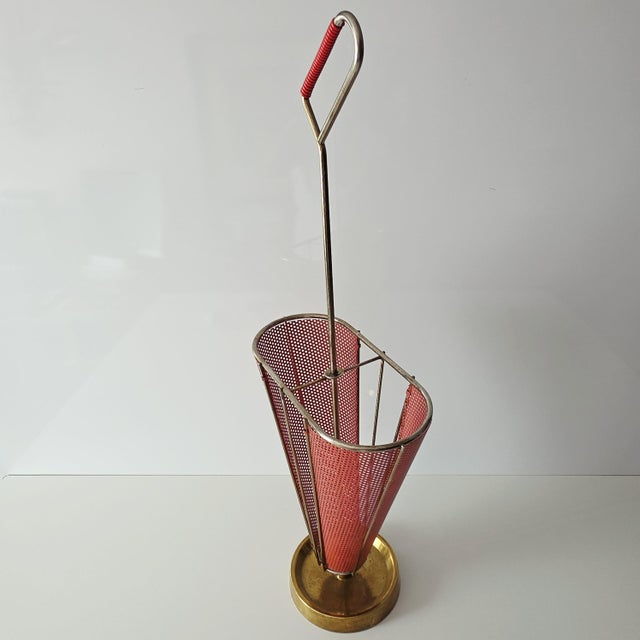 Mid-Century Modern Umbrella Stand in the style of Mathieu Matégot, France, 1950s For Sale - Image 6 of 17